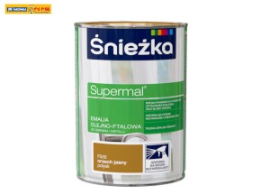 Farba Emaliowa Olejno-Ftalowa Supermal Połysk Orzech Jasny F555 0,8L ŚNIEŻKA