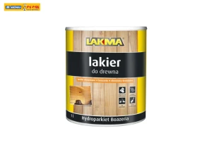 Lakier do drewna Hydroparkiet Boazeria Półmat Bezbarwny 1L LAKMA