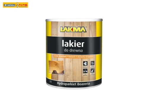 Lakier do drewna Hydroparkiet Boazeria Półmat Bezbarwny 1L LAKMA