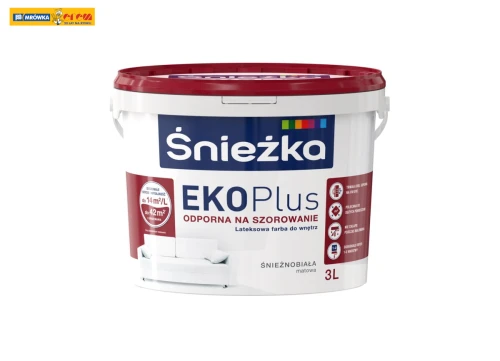 Farba do wnętrz EKO Plus biała 3L ŚNIEŻKA