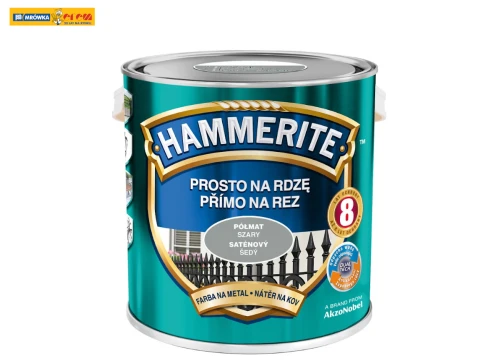 Farba do metalu Prosto na Rdzę Półmat Szary 2,5L HAMMERITE
