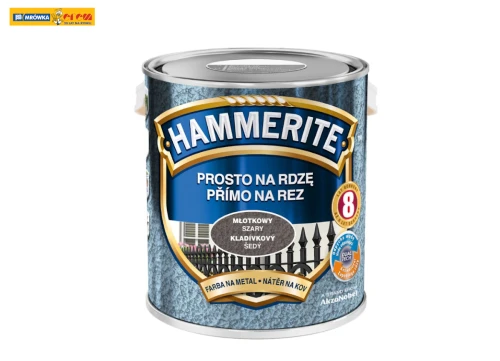 Farba do metalu Prosto na Rdzę Młotkowy Szary 2,5L HAMMERITE