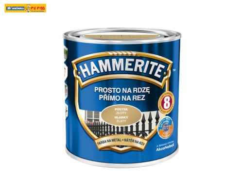 Farba do metalu Prosto na Rdzę Połysk Złoty 0,7L HAMMERITE