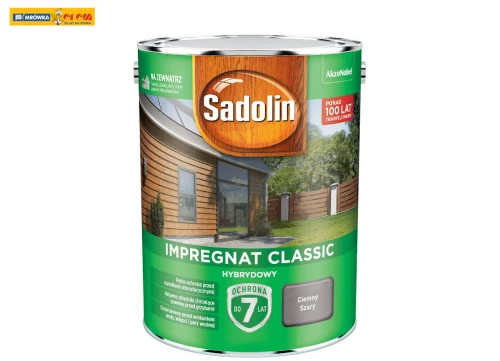 Impregnat Ochronno-Dekoracyjny Hybrydowy Classic Ciemny Szary 4,5L SADOLIN