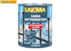 Farba na rdzę Antykorozyjna Antykor Szary 5L LAKMA
