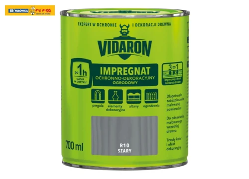 Impregnat Ochronno-Dekoracyjny Ogrodowy Szary R10 0,7L VIDARON