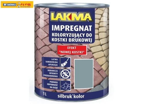 Impregnat koloryzujący do kostki brukowej Silbruk kolor szary 1L Lakma
