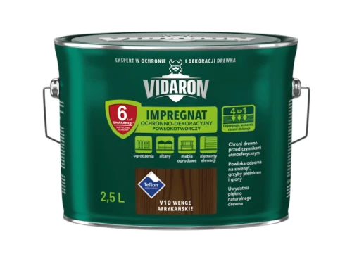 Impregnat Ochronno-Dekoracyjny Powłokotwórczy Wenge Afrykańskie V10 2,5L VIDARON