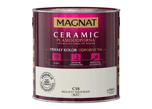 Farba do wnętrz Ceramic Mglisty Krzemień C58 5L MAGNAT