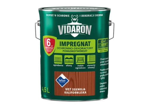 Impregnat Ochronno-Dekoracyjny Powłokotwórczy Sekwoja Kalifornijska V07 4,5L VIDARON