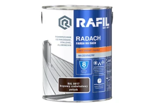 Farba na Dach Radach Połysk Brązowy Czekoladowy RAL8017 5L RAFIL