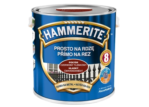 Farba do metalu Prosto na Rdzę Połysk Czerwony Tlenkowy 0,7L HAMMERITE