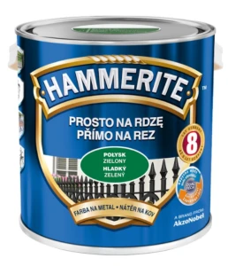 Farba do metalu Prosto na Rdzę Połysk zielony 0,7L HAMMERITE