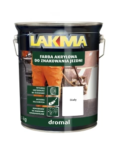 Farba akrylowa do znakowania jezdni Dromal biała 5 kg Lakma