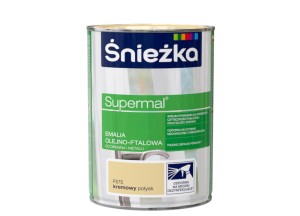 Farba Emaliowa Olejno-Ftalowa Supermal Połysk Kremowy F575 0,8L ŚNIEŻKA
