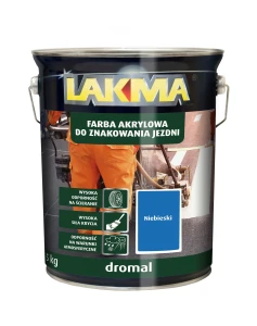 Farba akrylowa do znakowania jezdni Dromal Niebieski 5KG Lakma