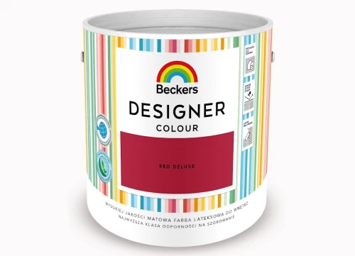 Farba lateksowa do wnętrz Designer Colour Red Deluxe 2,5L BECKERS