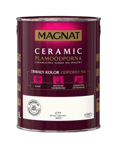 Farba do wnętrz Ceramic Biały Granit C77 5L Magnat