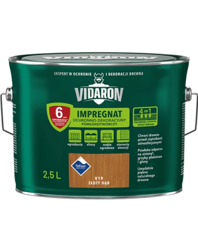 Impregnat powłokotwórczy złoty dąb V19 2,5 l Vidaron