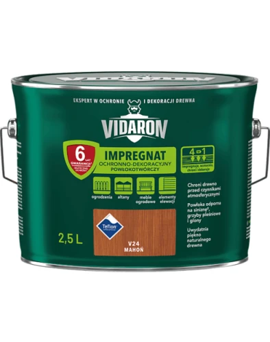 Impregnat powłokotwórczy mahoń V24 2,5 l Vidaron