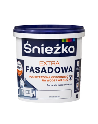 Farba fasadowa extra śnieżnobiała 1 l Śnieżka