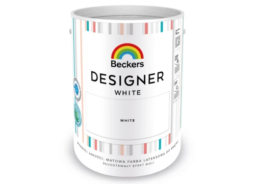 Farba lateksowa do wnętrz Designer White 5L BECKERS 7311239100052 - Sklep Mrówka - EREM - eremsklep.pl