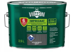 Impregnat Ochronno-Dekoracyjny Powłokotwórczy Antracyt Szary V16 2,5L VIDARON