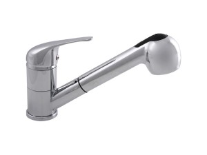 Bateria zlewozmywakowa stojąca z wyciąganą wylewką rosso Kuchinox