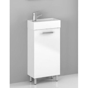 Umywalka z szafką lupo 40 cm biały połysk Astor