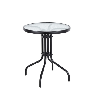 Stolik szklany okrągły 60 cm Bistro ogrodowy Vimar