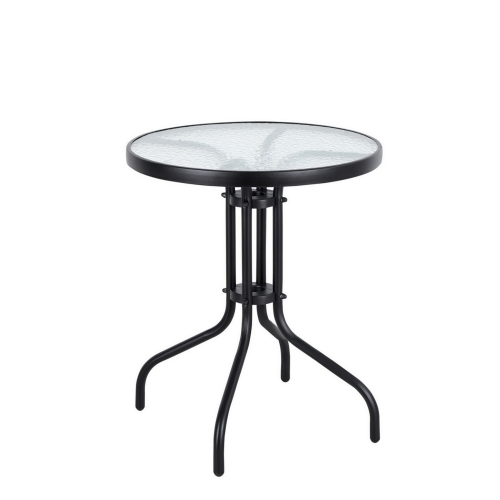 Stolik szklany okrągły 60 cm Bistro ogrodowy Vimar