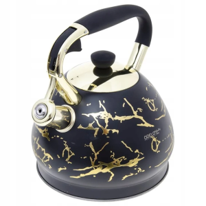 Czajnik z gwizdkiem Dario Glamour czarny ze złotem Odelo