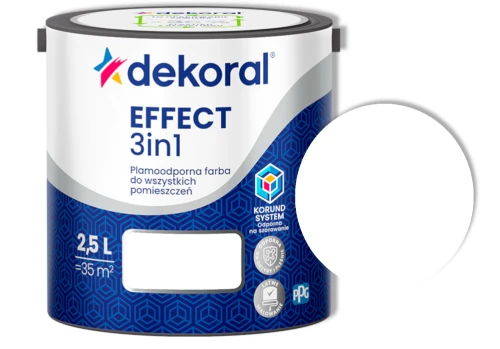 Farba lateksowa plamoodporna Effect 3w1 2,5l biały Dekoral