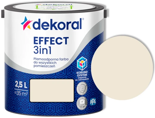 Farba lateksowa plamoodporna Effect 3w1 2,5l delikatny beż Dekoral