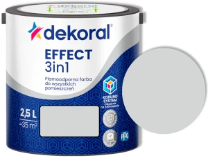 Farba lateksowa plamoodporna Effect 3w1 2,5l delikatny szary Dekoral
