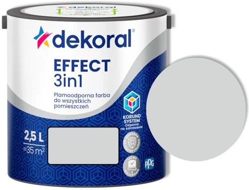 Farba lateksowa plamoodporna Effect 3w1 2,5l delikatny szary Dekoral