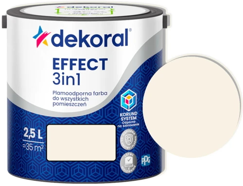Farba lateksowa plamoodporna Effect 3w1 2,5l ecru Dekoral