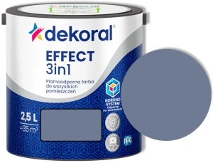 Farba lateksowa plamoodporna Effect 3w1 2,5l grafitowy Dekoral