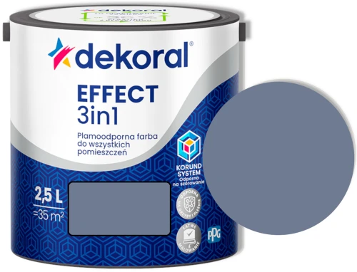 Farba lateksowa plamoodporna Effect 3w1 2,5l grafitowy Dekoral