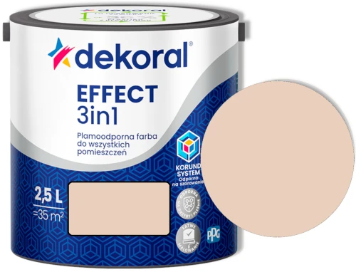 Farba lateksowa plamoodporna Effect 3w1 2,5l jasny łososiowy Dekoral