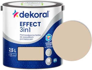 Farba lateksowa plamoodporna Effect 3w1 2,5l kawowy jasny Dekoral