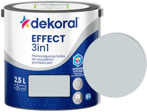 Farba lateksowa plamoodporna Effect 3w1 szary idealny 2,5l Dekoral 