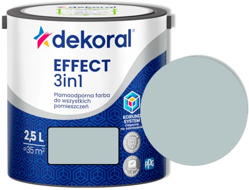 Farba lateksowa plamoodporna Effect 3w1 szary jasny 2,5l Dekoral