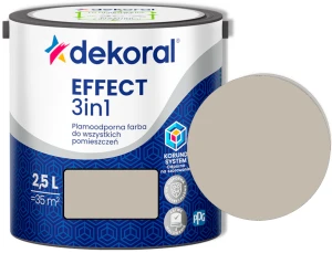 Farba lateksowa plamoodporna Effect 3w1 zdecydowanie beż 2,5l Dekoral