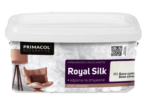 Farba dekoracyjna do wnętrz Royal Silk Baza Srebrna R0 1KG PRIMACOL