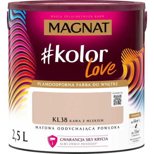 Farba plamoodporna #kolorLove kawa z mlekiem 2,5 l Magnat