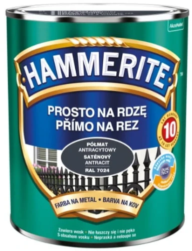 Farba na rdzę półmat antracytowy 0,7 l HAMMERITE