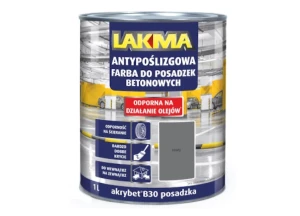 Farba akrylowa do posadzek betonowych antypoślizgowa Akrylbet B 30 szara 4 l Lakma