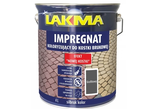 Impregnat koloryzujący do kostki brukowej Silbruk kolor grafitowy 4 l Lakma