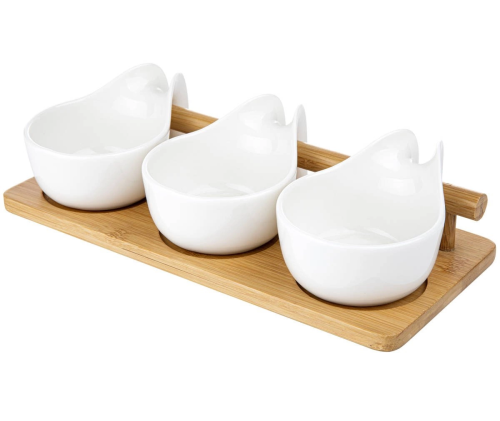 Miseczki do dipów Adria wyróżniają się oryginalnym, a zarazem prostym wzorem, który cieszy każde oko.